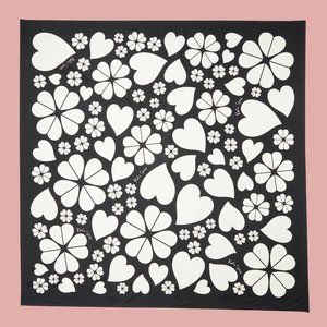 Kate Spade Clover Hearts Silk Scarf
